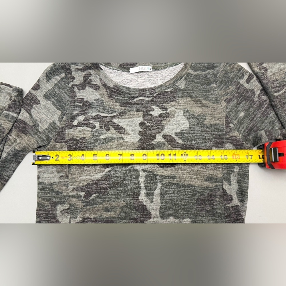P.S. Kate Gray Camo Long Sleeve Tunic Dress Size S - Picture 9 of 9